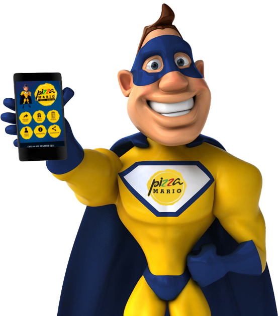 Mascote com celular