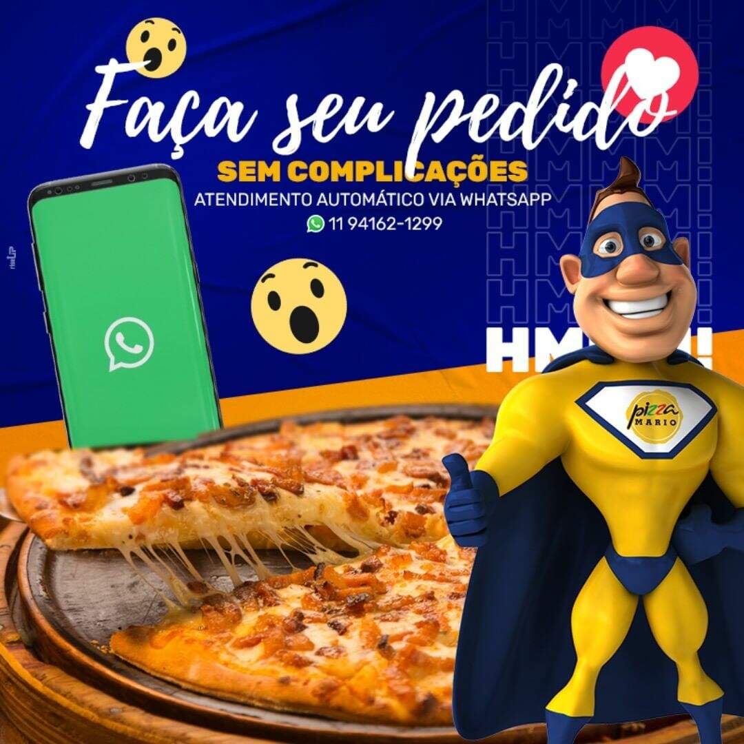 Peça sua pizza pelo WhatsApp – Pizza Mario